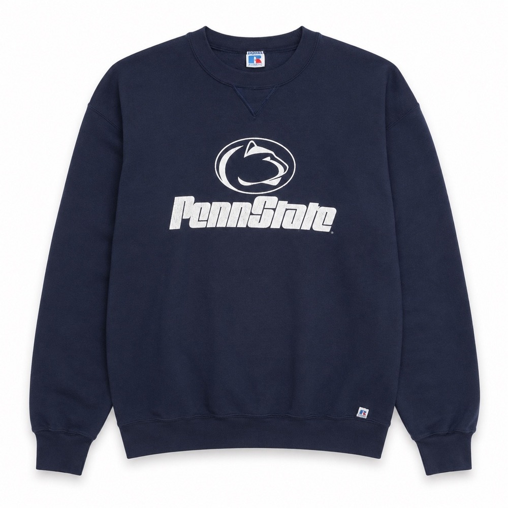Vintage Russell Athletic Penn State Nittany Lions Sweatshirt Navy Blue XL 90s